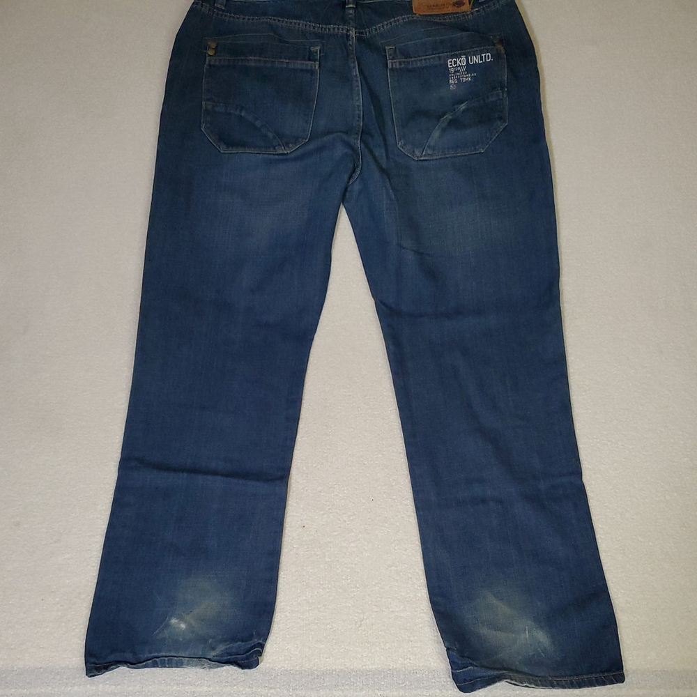 Echo Unltd. Men's Jeans Size 40x32 Distressed Straight Fit